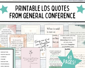 LDS Quotes from General Conference | Printable LDS Quotes | LDS General Conference Talks | Sacrament | Relief Society | Young Women's