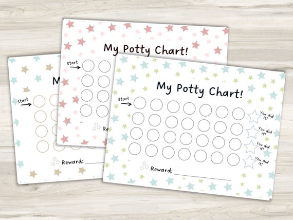 Printable Potty Training Chart Toddler Potty Chart for Girls - Etsy