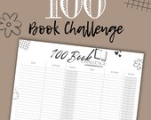 Printable 100 Book Challenge Reading Tracker | Reading Log & Book List | Kids, Teens or Adults | Reading Goal Tracker | Instant Download PDF