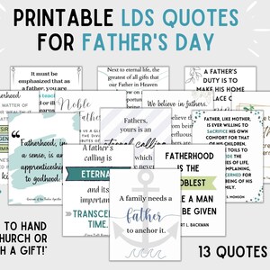 Citas para el Día del Padre de los Santos de los Últimos Días para imprimir / Regalos para el Día del Padre / Tarjeta para el Día del Padre / Regalos de los Santos de los Últimos Días / Citas para el sacerdocio de los Santos de los Últimos Días para imprimir