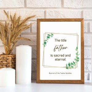 LDS Father's Day Quotes Printable | Father's Day Gifts | Father's Day ...
