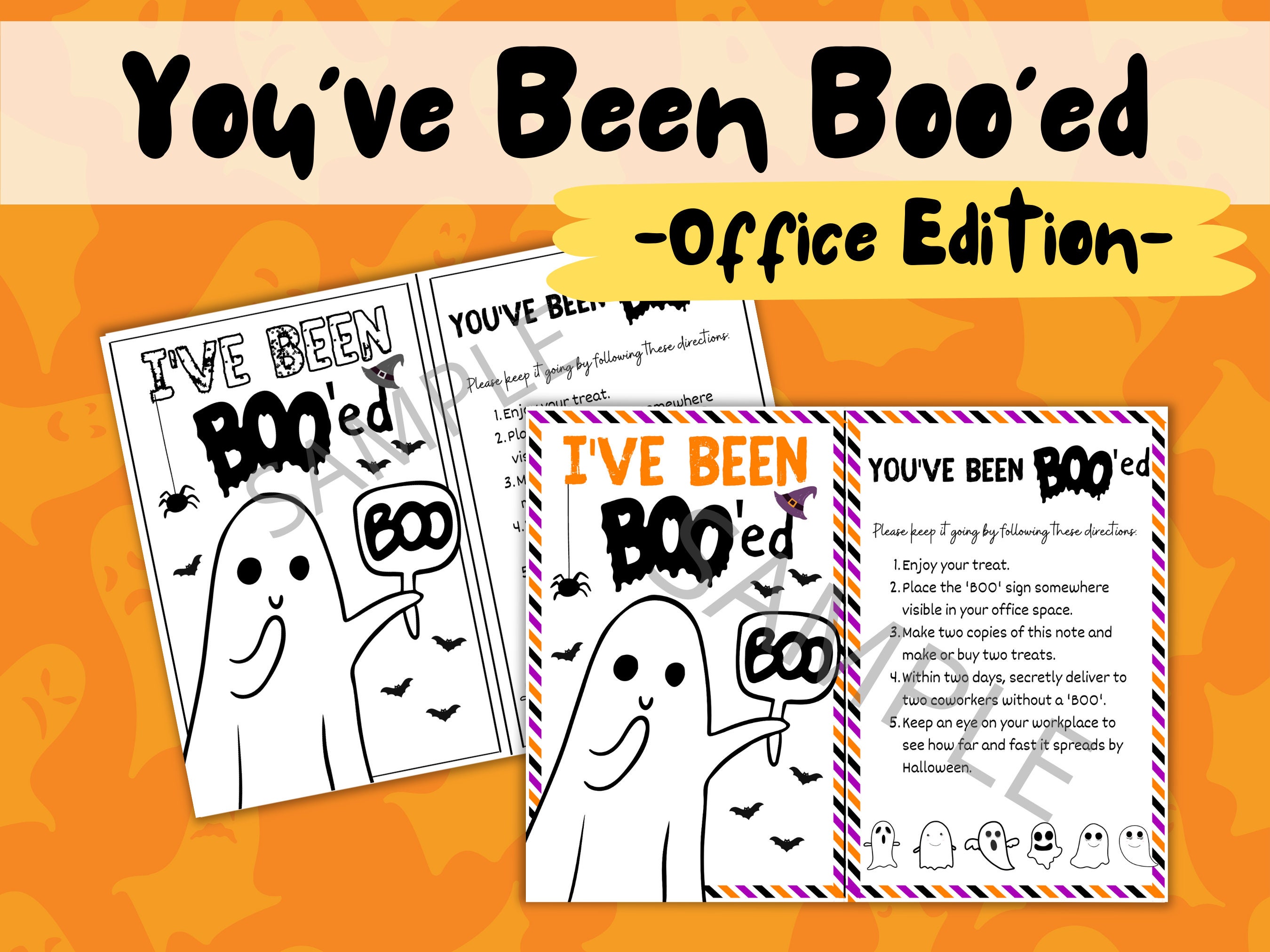 Youve Been Booed Printable Office Edition Ive Been Bood Etsy