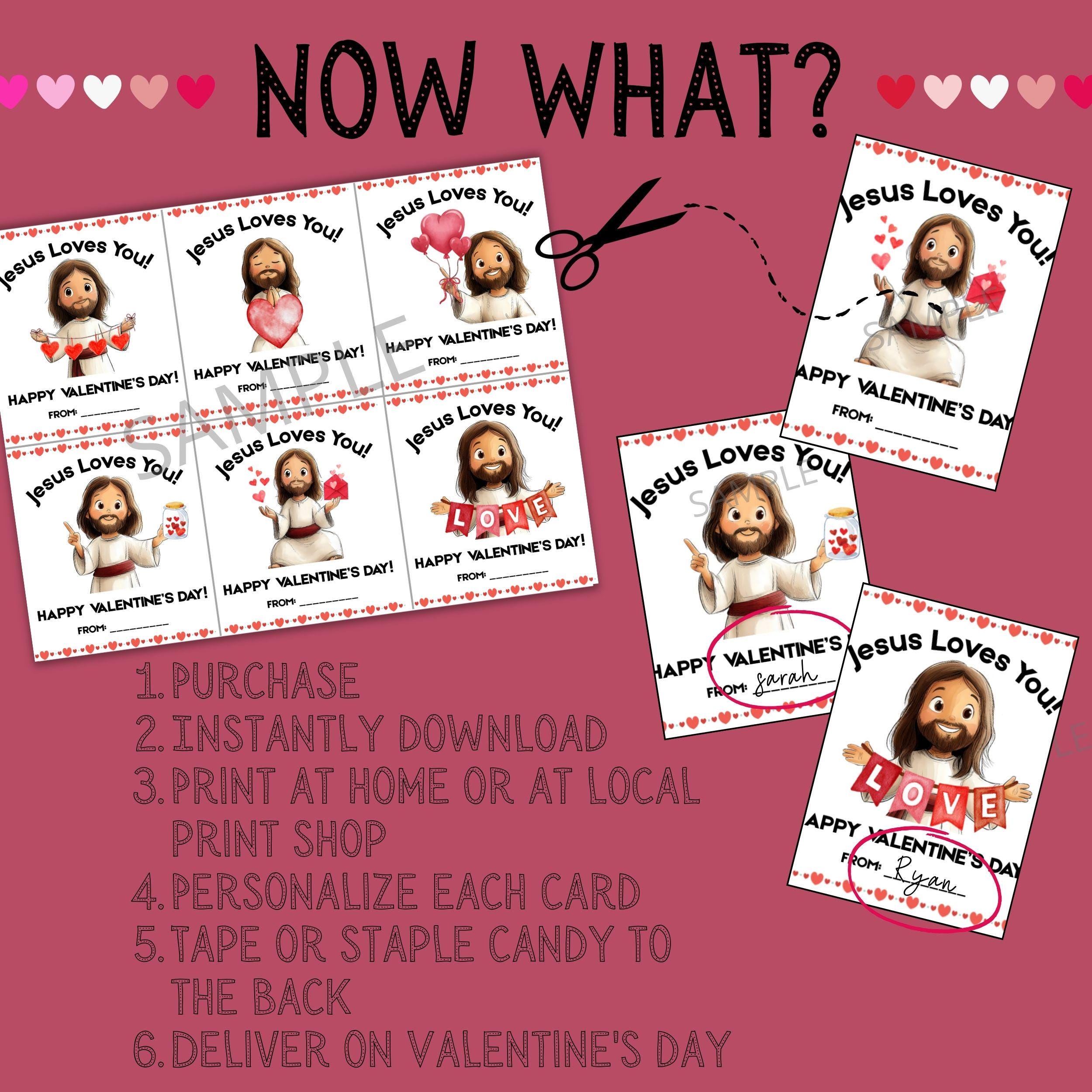 Printable Christian Valentine Cards for Kids | Jesus Loves You ...