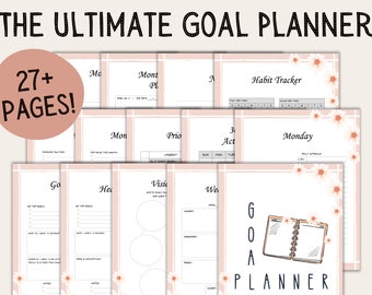 Der ultimative druckbare Tor-Planer | Monatsplaner, Wochenplaner, Ziel Tracker, Habit Tracker, To Do Listen, Zielplaner Printable