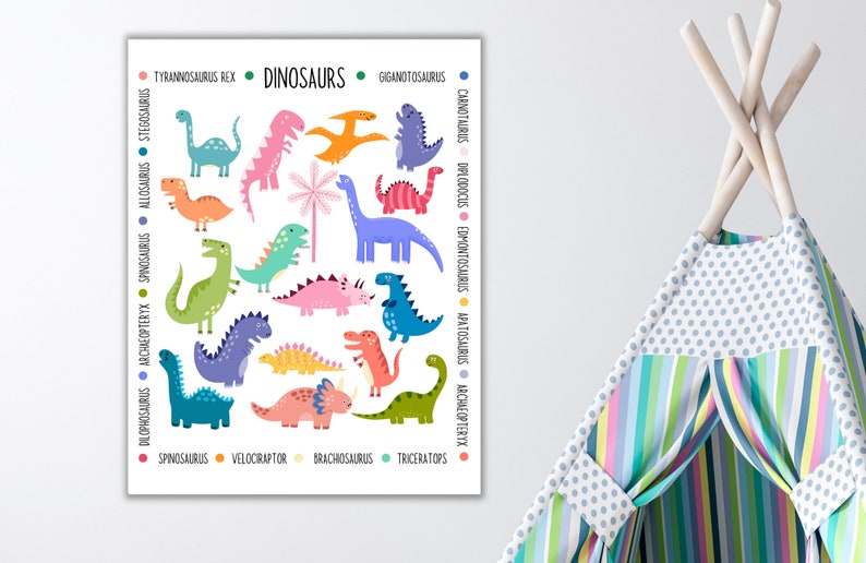 Printable Dinosaur Nursery Art | Dinosaur Print | Baby Boy Nursery ...