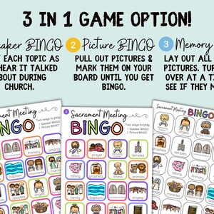 Sacrament Games | BINGO | LDS Games for Kids | Printable Church Bingo ...