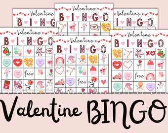 Valentine’s Day BINGO for Kids | Printable Bingo Cards | Valentine’s Day Classroom Party Game | Kids Valentine’s Day Activity | Memory Game