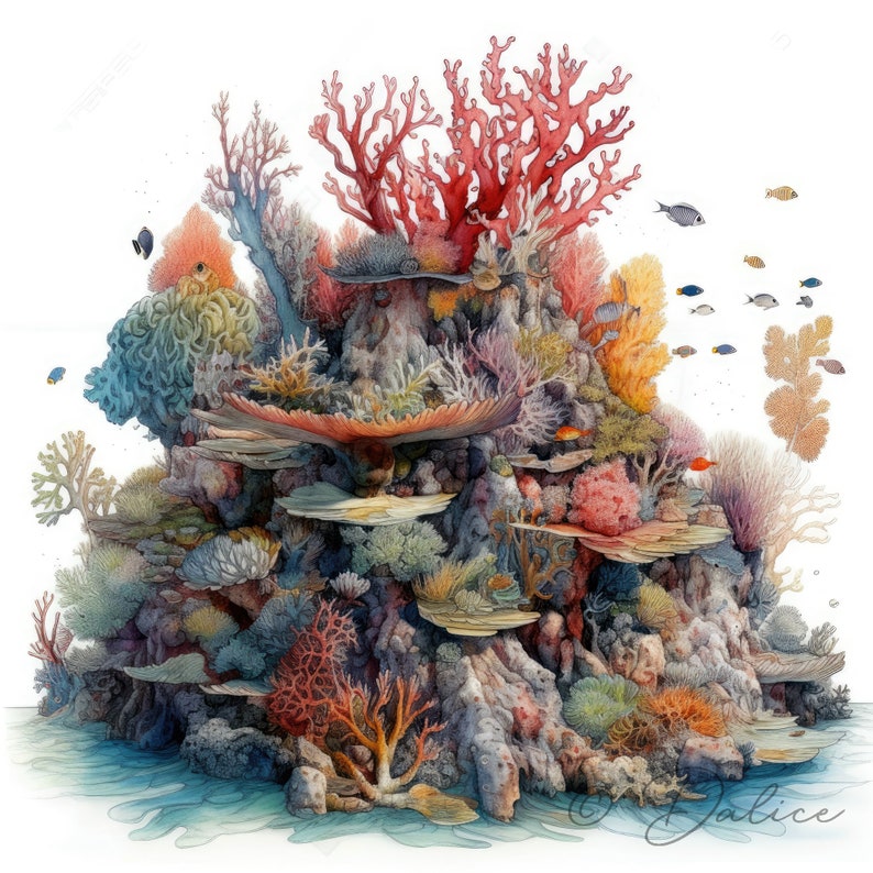 Coral Reef Clip Art 12 High Quality Images Digital Etsy Il 794xN.4823943058 M6g2