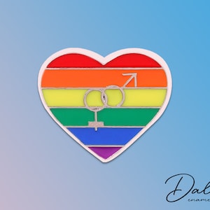 Gender Rainbow Heart Enamel Pin