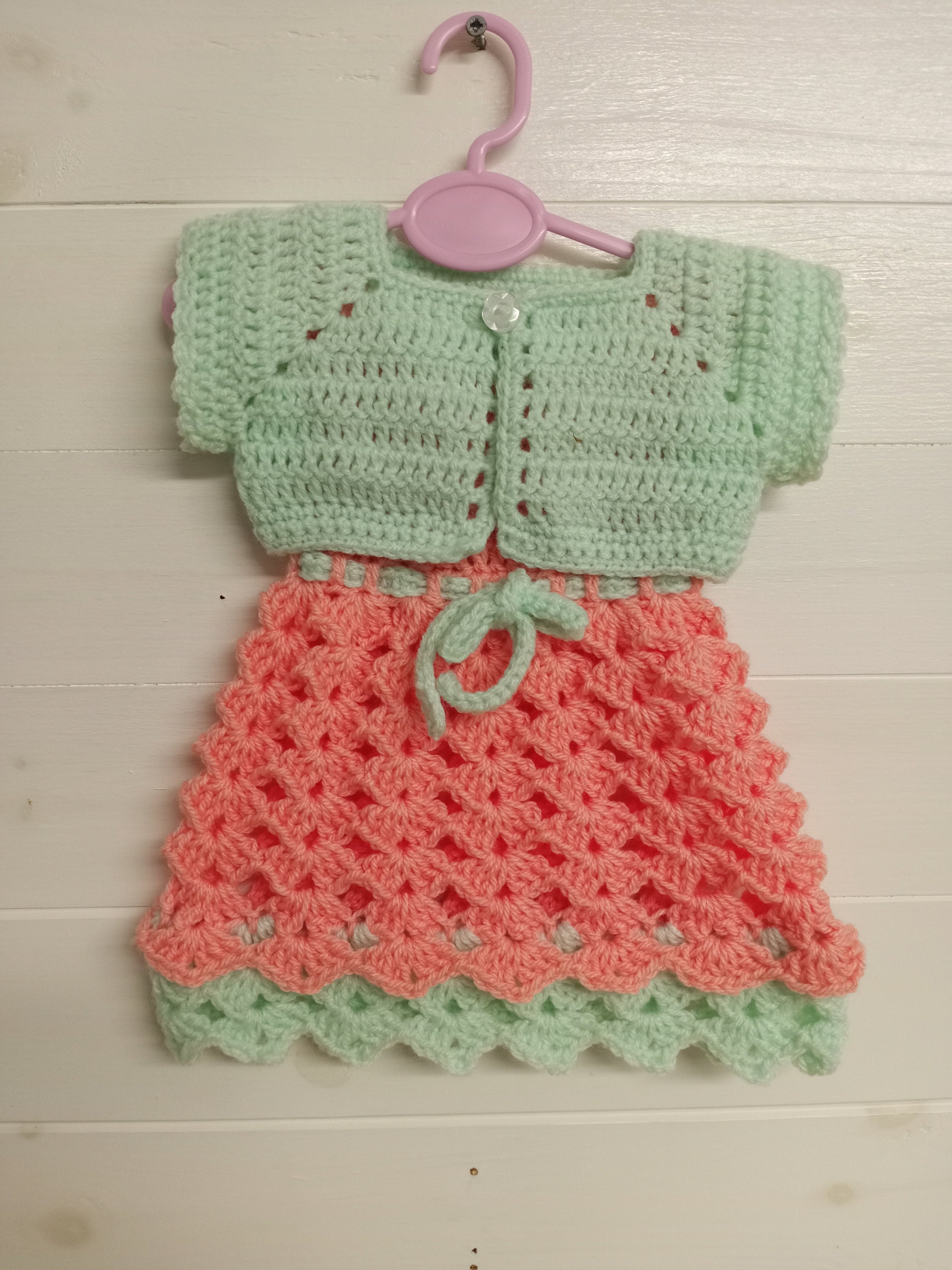 Crochet Babydress Preeme Newborn Crochet Babydress Set Etsy UK