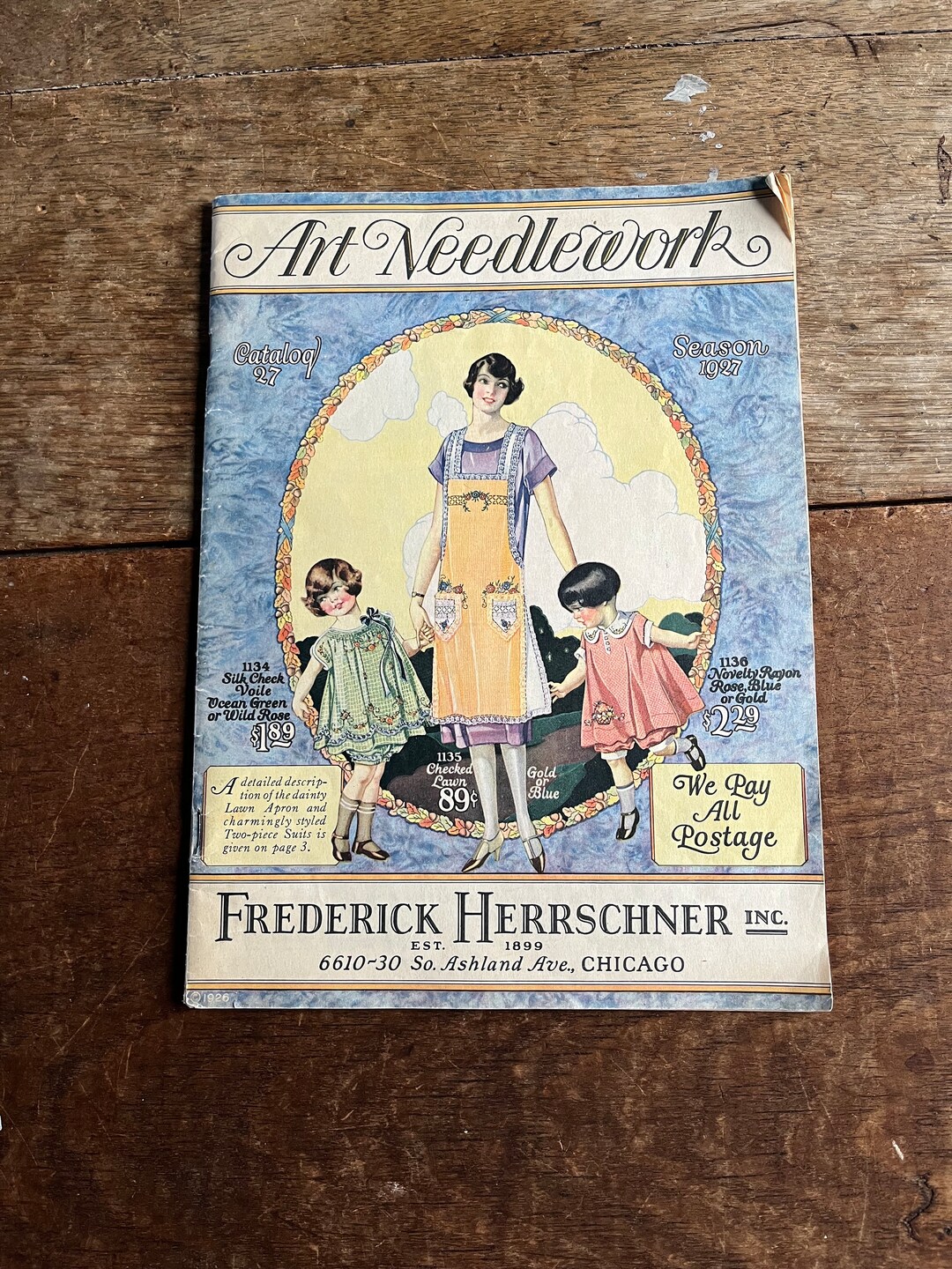 Vintage 1927 Art Needlework Catalog Frederick Herrschen Inc Linens