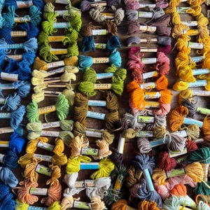 Lot of 140 Vintage Hooked Rug Tapestry Yarn Wool Acrylic Multi Colored
