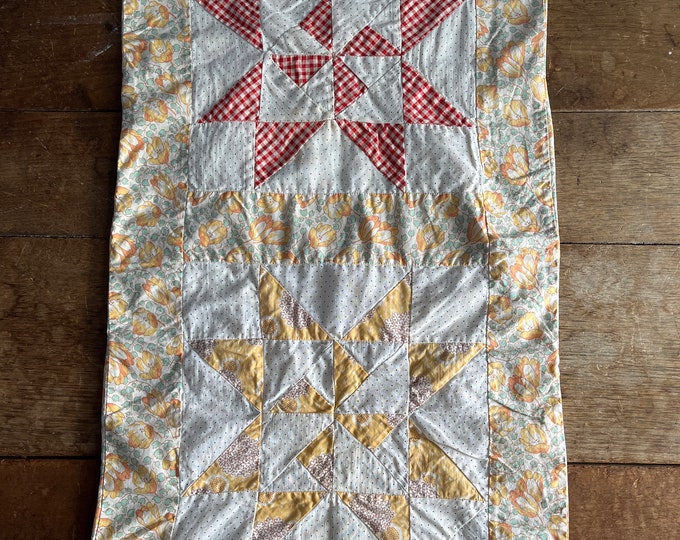 Vintage 1940s Eight Point Star Quilt Blocks Pillow Cover Etsy