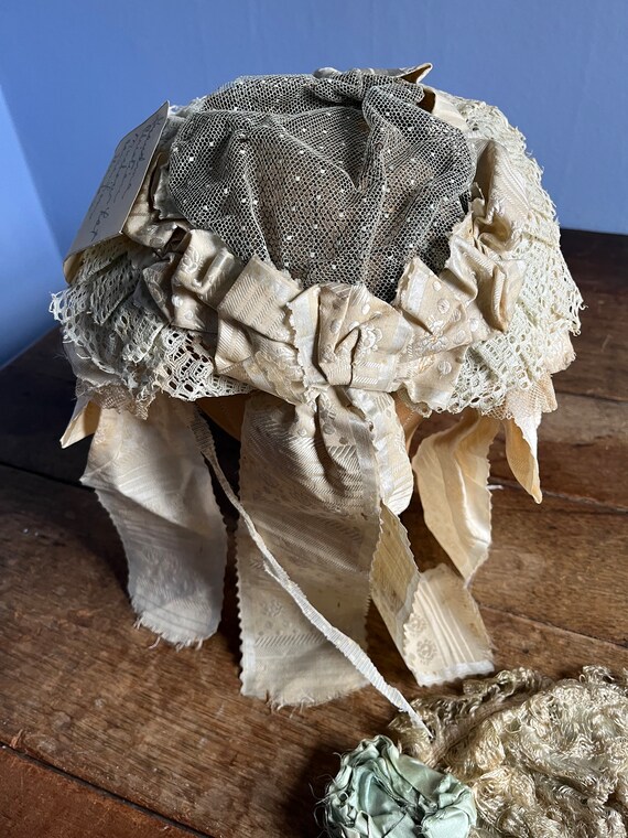 Lot of 2 Antique 1800s Victorian Women's Hat-  He… - image 5