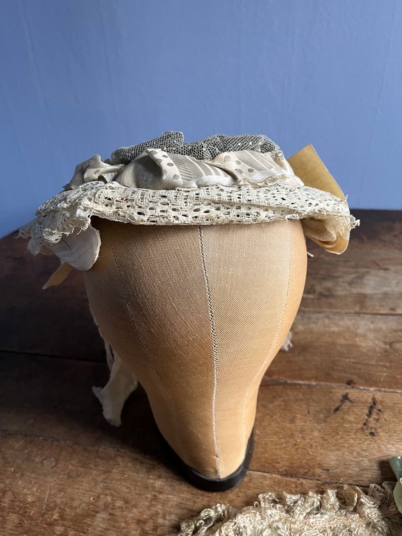 Lot of 2 Antique 1800s Victorian Women's Hat-  He… - image 2