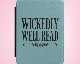 Wickedly Well Read Kindle Case | Bookish Typography Reader Cover