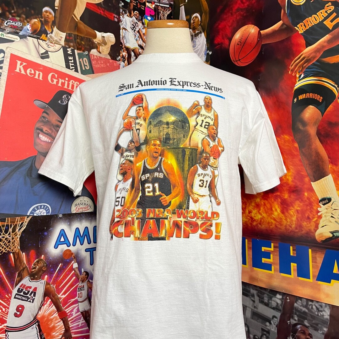 Vintage San Antonio Spurs 2003 NBA Finals Champions Rap Style Etsy