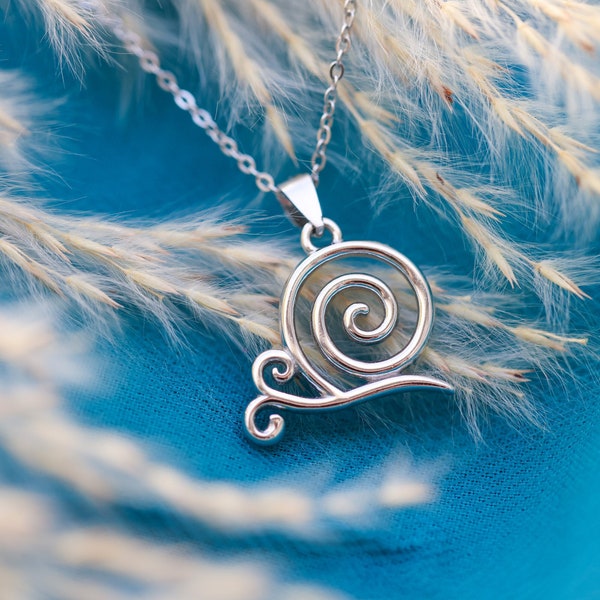Sterling Silver Snail Necklace, 925 Sterling Silver Necklace, Motivational Snail, Filigree jewelry, Snail jewelry, Hmong inspired necklace