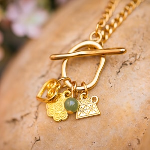 Personalized Hmong Toggle Clasp Necklace, Stainless Steel, Women Necklace, Gift
