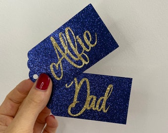 Étiquettes à paillettes magnifiques, étiquettes cadeaux à paillettes, étiquettes cadeaux péronalisées, étiquettes personnalisées, étiquettes de fête personnalisées, étiquettes de cadeau de Noël