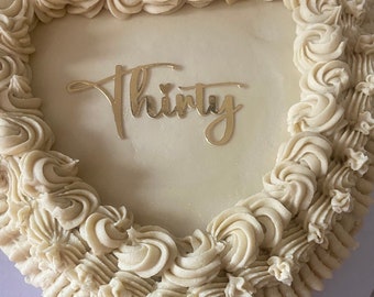 Encanto de pastel personalizado, encanto de pastel de espejo de brillo personalizado, toppers de encanto de pastel de nombre de feliz cumpleaños, topper de nombre y edad, encanto de pastel de corazón