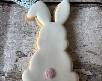 Caja de regalo de galletas de azúcar con forma de conejito / Galletas artesanales glaseadas / Dulces de conejito / Regalo para enviar por correo / Regalos de galletas personalizadas