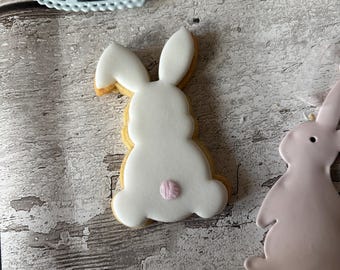 Caja de regalo de galletas de azúcar MiniBunny / Galletas artesanales glaseadas / Dulces de conejito / Regalo para buzón / Regalos de galletas personalizadas