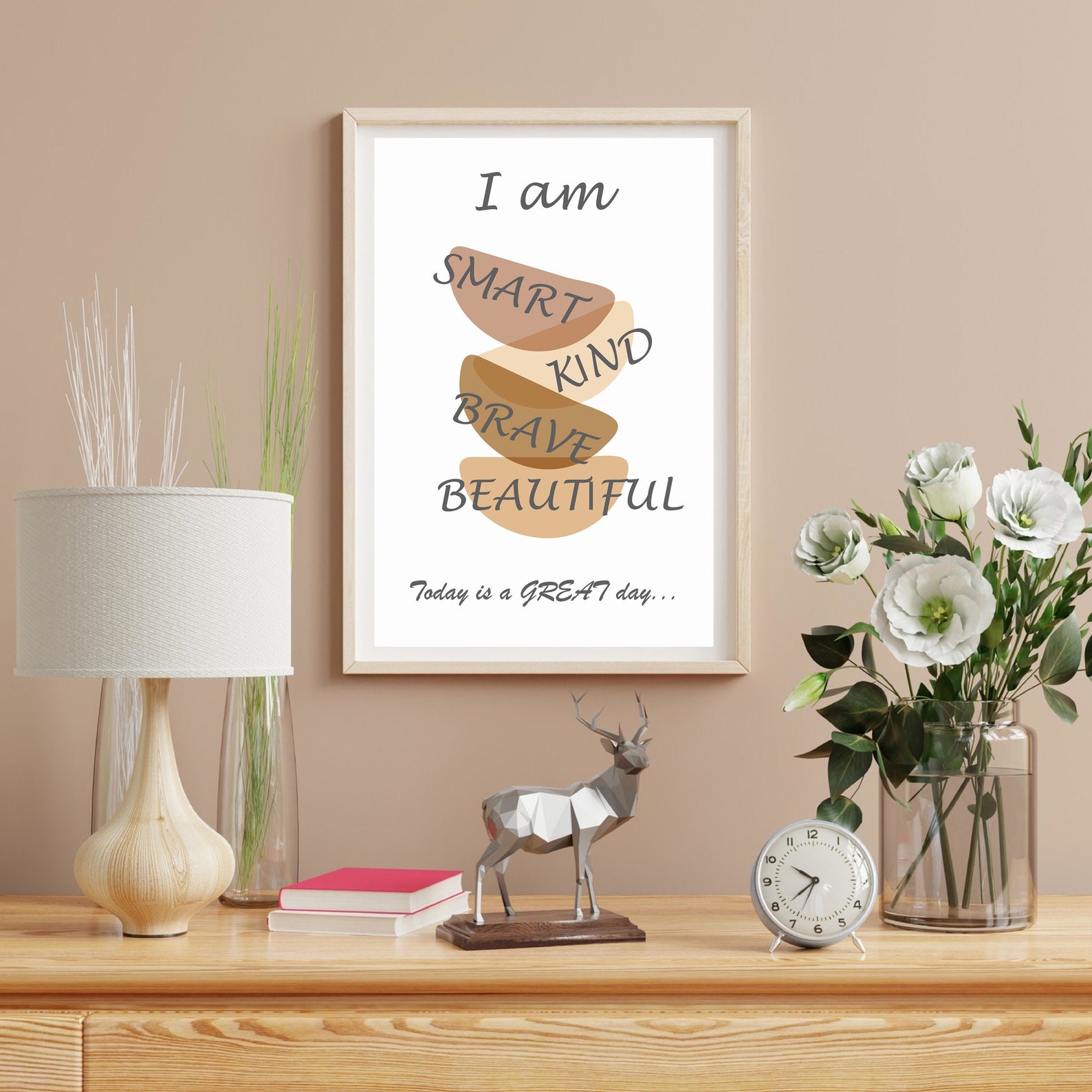Positive Affirmations Wall Decor Today is a GREAT Day Daily Etsy
