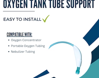 Holder for Oxygen Hose Nebulizer Tubing | Keep Oxygen Hose from Kinking | Easily & Securely Attach to Oxygen Tubing | Made in USA