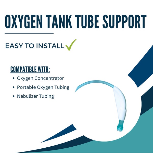 Holder for Oxygen Hose Nebulizer Tubing | Keep Oxygen Hose from Kinking | Easily & Securely Attach to Oxygen Tubing | Made in USA