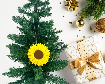 Sonnenblume Weihnachtsschmuck - Weihnachtsbaum Blumendekor - Dekorativer Weihnachtsschmuck - Made in USA