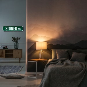 Stoner Ave Sign Decor - Home or Bedroom Decorative Wall Sign - 12&quot; x 3&quot; Inches