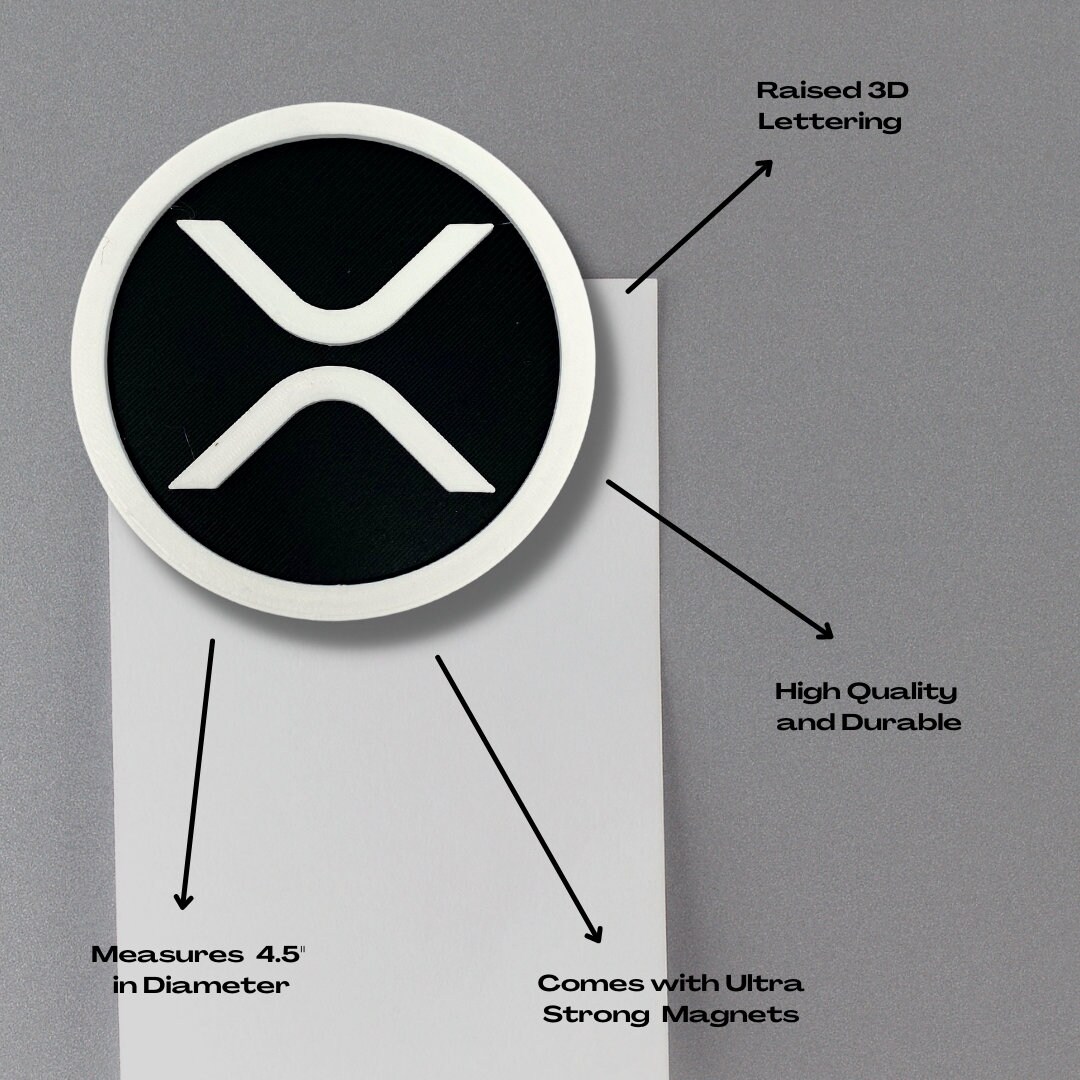 Ripple XRP Cryptocurrency Logo Magnet - Zwart & Wit - Decoratieve Koelkast  Magneet - Perfect voor Cryptocurrency token Fans! Gemaakt in de VS - Etsy  Nederland