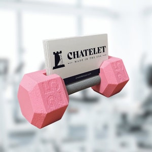 Hantel Visitenkartenhalter | Dekorativer Gewichtheber Visitenkartenhalter | Perfekt für Fitness-Profis oder Gym-Begeisterte