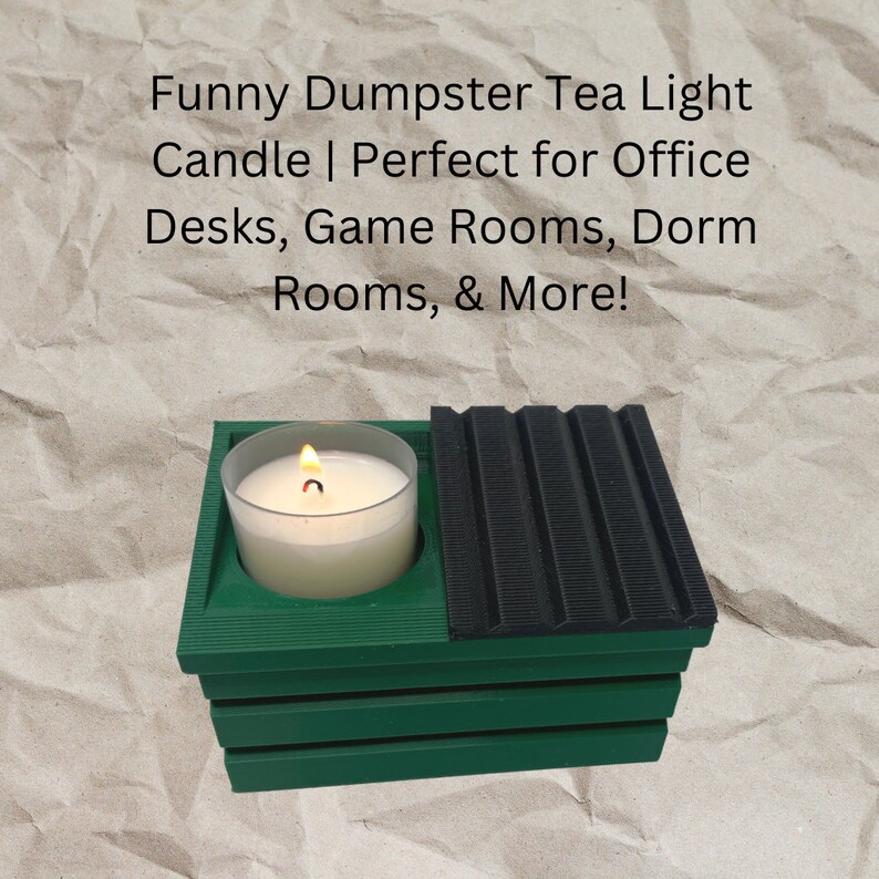 Dumpster Fire Tea Light Candle Holder Funny Dumpster Replica Etsy