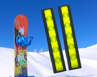 The Fluorescent Yellow Snowboard Stomp Pad - Low Profile Spike Pattern - Specialized Stomp Pad Designed for Better Grip - Made in the US