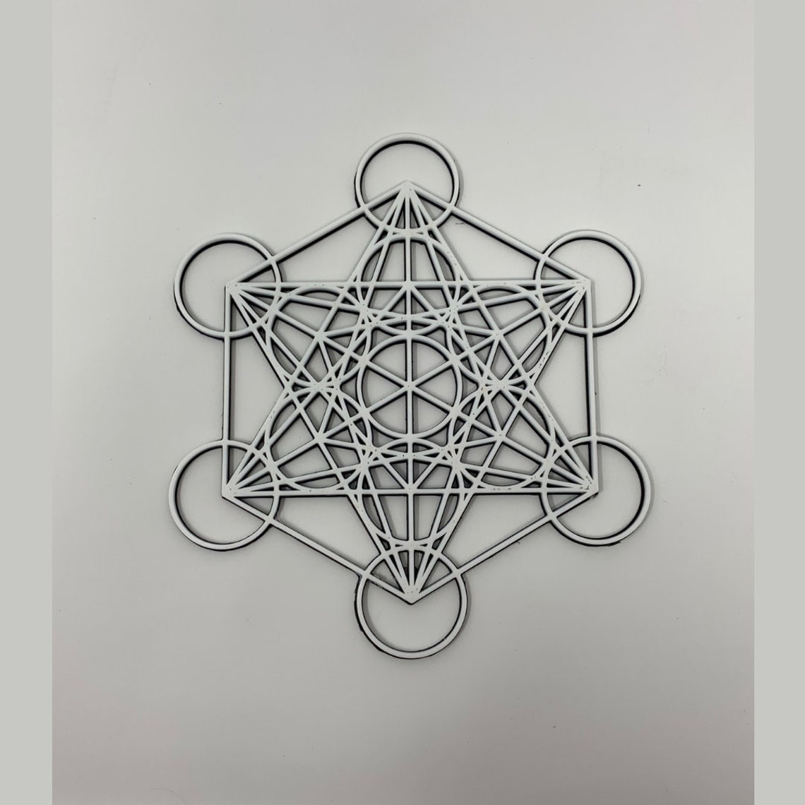 Sacred Geometry Wall Art Set - Flower of Life & Metatron's Cube - Etsy
