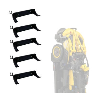 Vertical Collectible Car Wall Display Mount Compatible w/ Lego Technic Series | Display Car Collection by Wheels on Wall(5-Pack For Technic)
