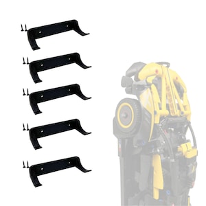 Vertical Collectible Car Wall Display Mount Compatible w/ Lego Technic Series | Display Car Collection by Wheels on Wall(5-Pack For Technic)