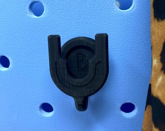 BOGLETS - Phone Holder Socket Mount Charm Accessory - Keep your Phone Handy with your Tote Bag - Black