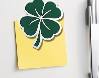 Saint Patricks Day Lucky Shamrock Fridge Magnet - Perfect for Saint Patty's Day Celebrations - Decorative Shamrock Four Leaf Clover Magnet