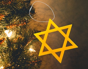 Jewish Star of David Christmas Ornament is Perfect for Holiday Decoration for your  Christmas Tree. - Made in the USA!