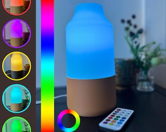 The Karl Lamp | Premium Collection Lamp | 10" x 4" Color Changing Ambience Light Perfect for End Tables & Bedrooms