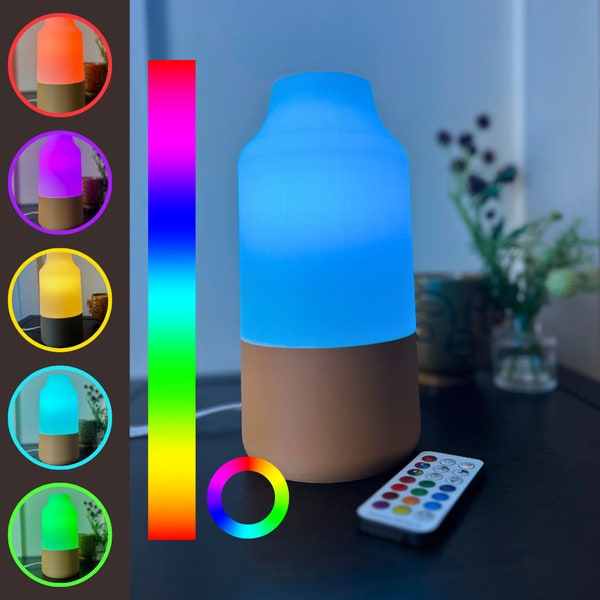 The Karl Lamp | Premium Collection Lamp | 10" x 4" Color Changing Ambience Light Perfect for End Tables & Bedrooms