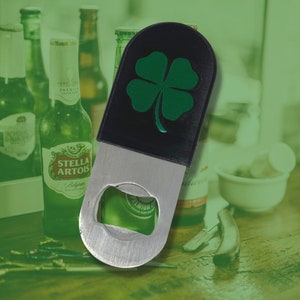 Saint Patricks Day Lucky Shamrock Bottle Opener - Decorative Shamrock Four Leaf Clover Bottle Opener