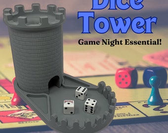 Castle Dice Roller do DND Dungeons & Dragons Tabletop RPG lub innych gier planszowych | Unikalna wieża do gry w kości na wieczory