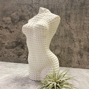 Venus Body Silhouette  - 3D Printed Soft Texture - Art Deco Minimal Female Body Shape - Home Decor