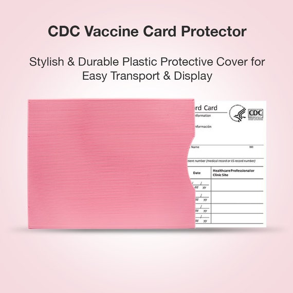 CDC Vaccination Card Protector - Stylish & Durable Plastic Protective Sleeve  for Easy Transport and Display - 3 Unique Colors - Etsy