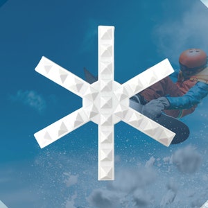 Snowflake Snowboard Stomp Pad - Snowflake Spike Pattern - Specialized Stomp Pad Designed for Better Grip & Adhesion to Snowboards