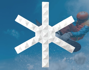 Snowflake Snowboard Stomp Pad - Snowflake Spike Pattern - Specialized Stomp Pad Designed for Better Grip & Adhesion to Snowboards